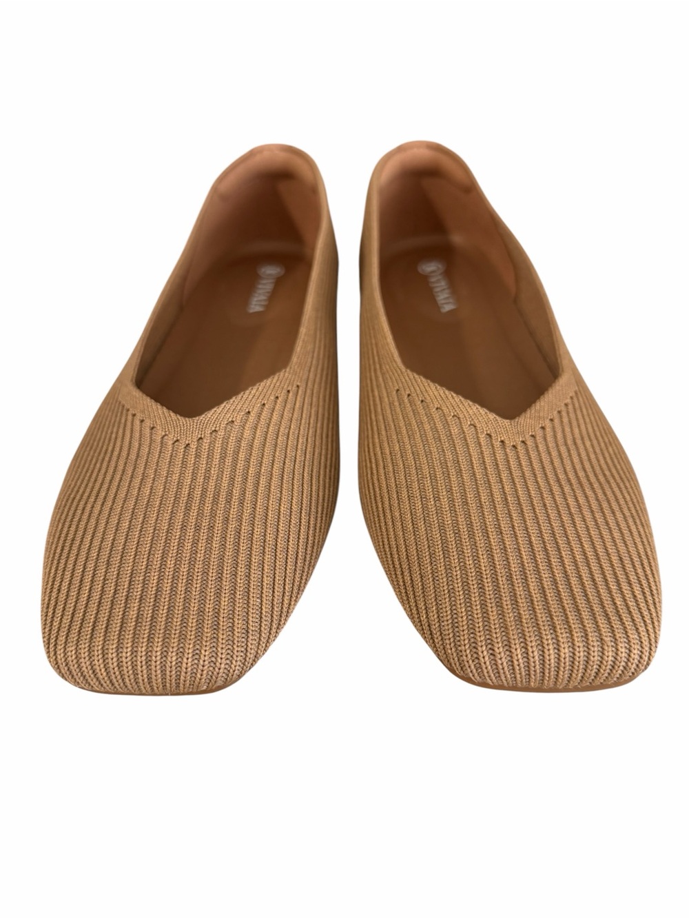 VIVAIA Margot 2.0 Square-Toe Flats Tan Sz 39 8US - Picture 3 of 8